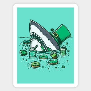 St Patricks Day Sweets Shark Sticker